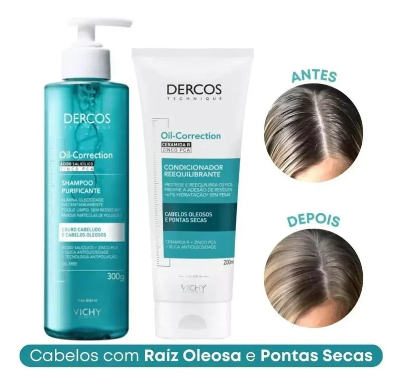 Kit Shampoo + Condicionador Dercos Oil Correction